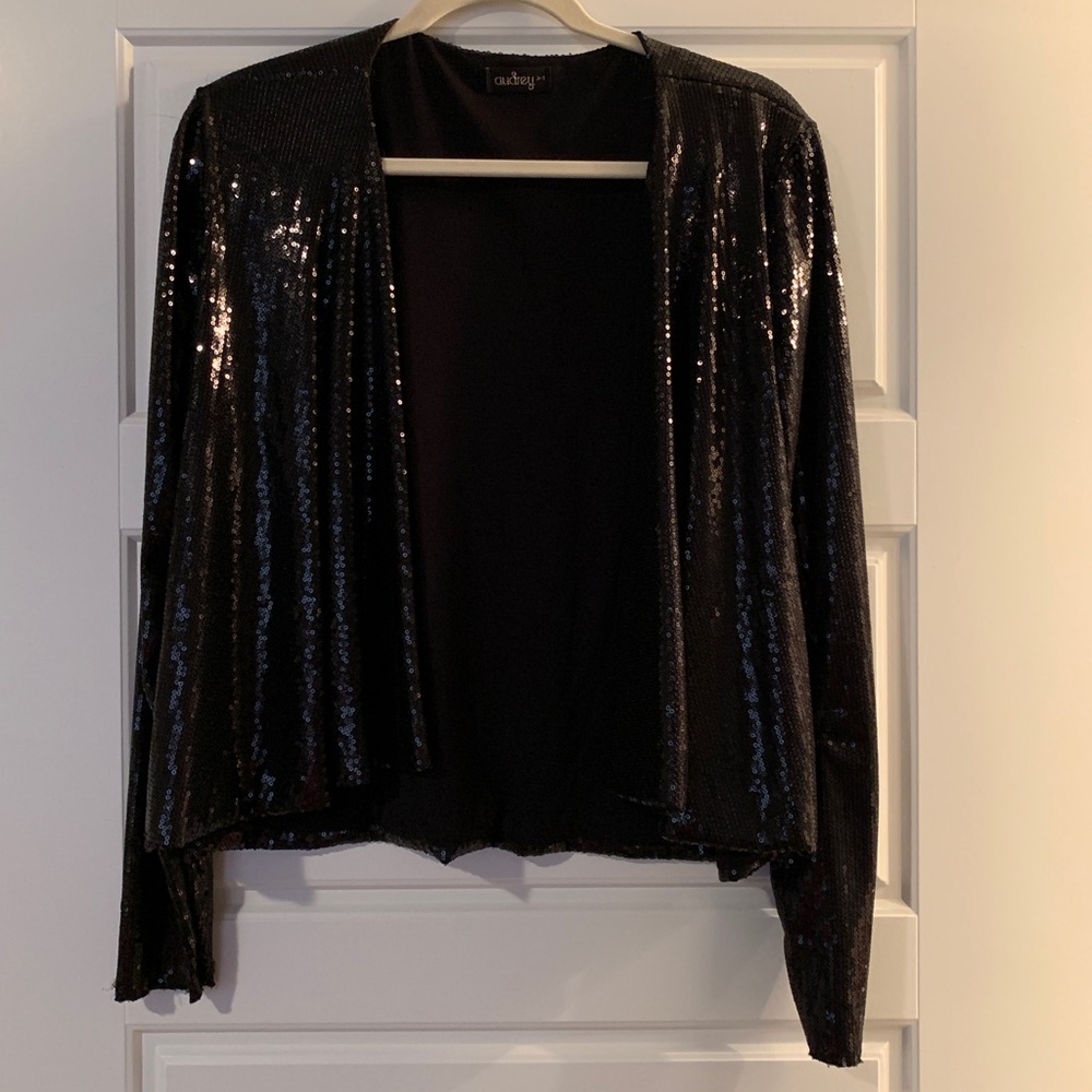 Black sequin cardigan/jacket